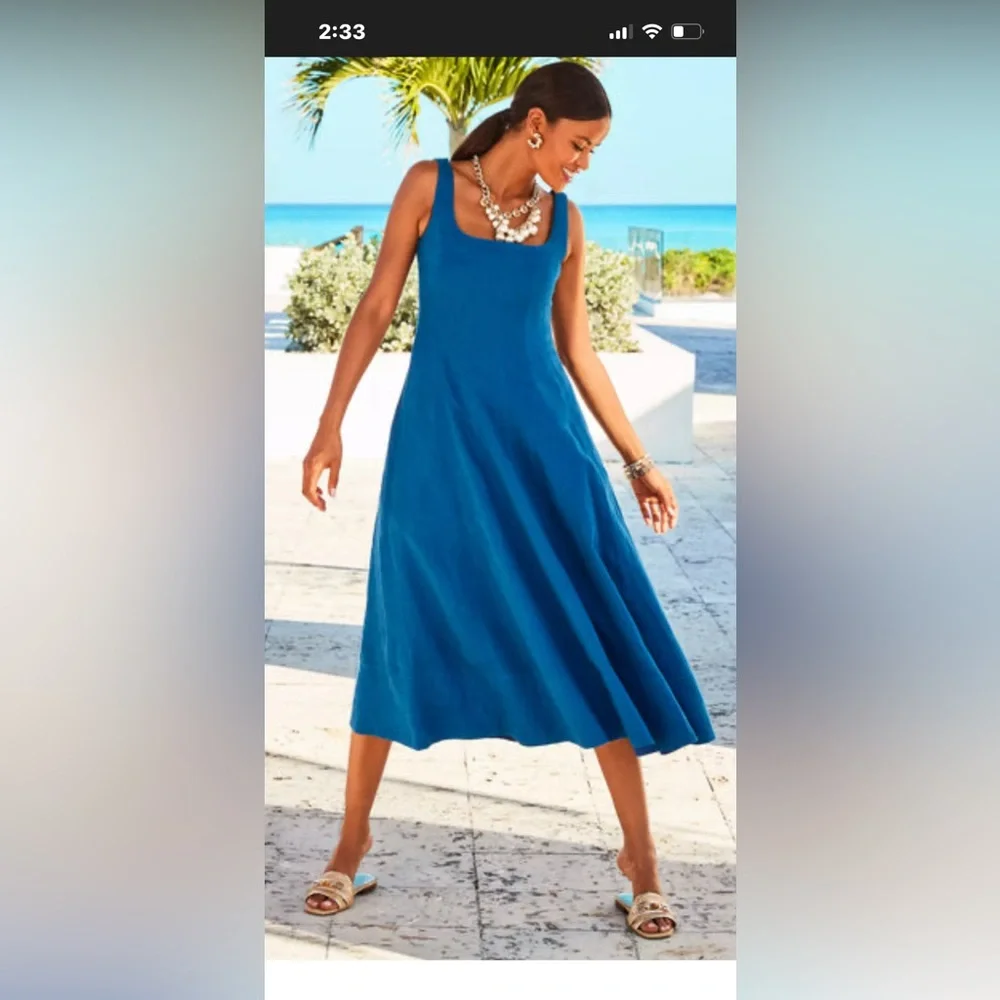 Lilly Pulitzer linen Calina Midi Dress - Picture 4 of 12